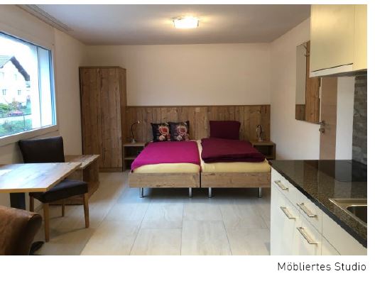 Miete: Studio in ruhigem Quartier an bester Lage 5722 Graenichen 5722 Graenichen